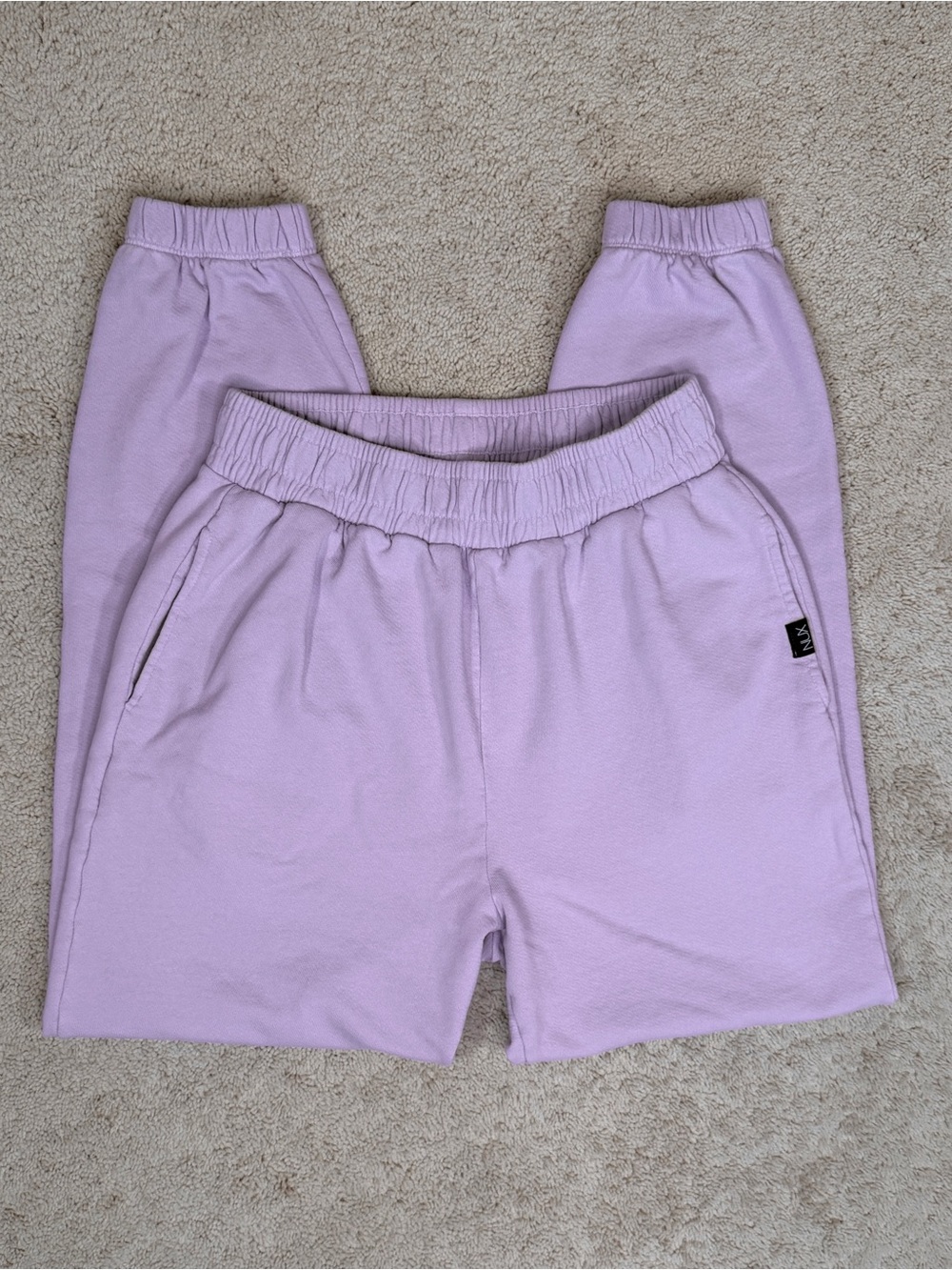 NUX Active Sunday Sweats 100% Organic Cotton Joggers Sweatpants in Amethyst - Picture 15 of 16